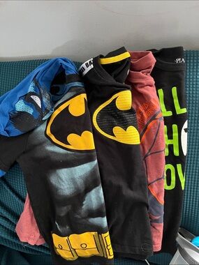 Super hero Logo Graphic Tee - Black & Yellow “Bundle D”